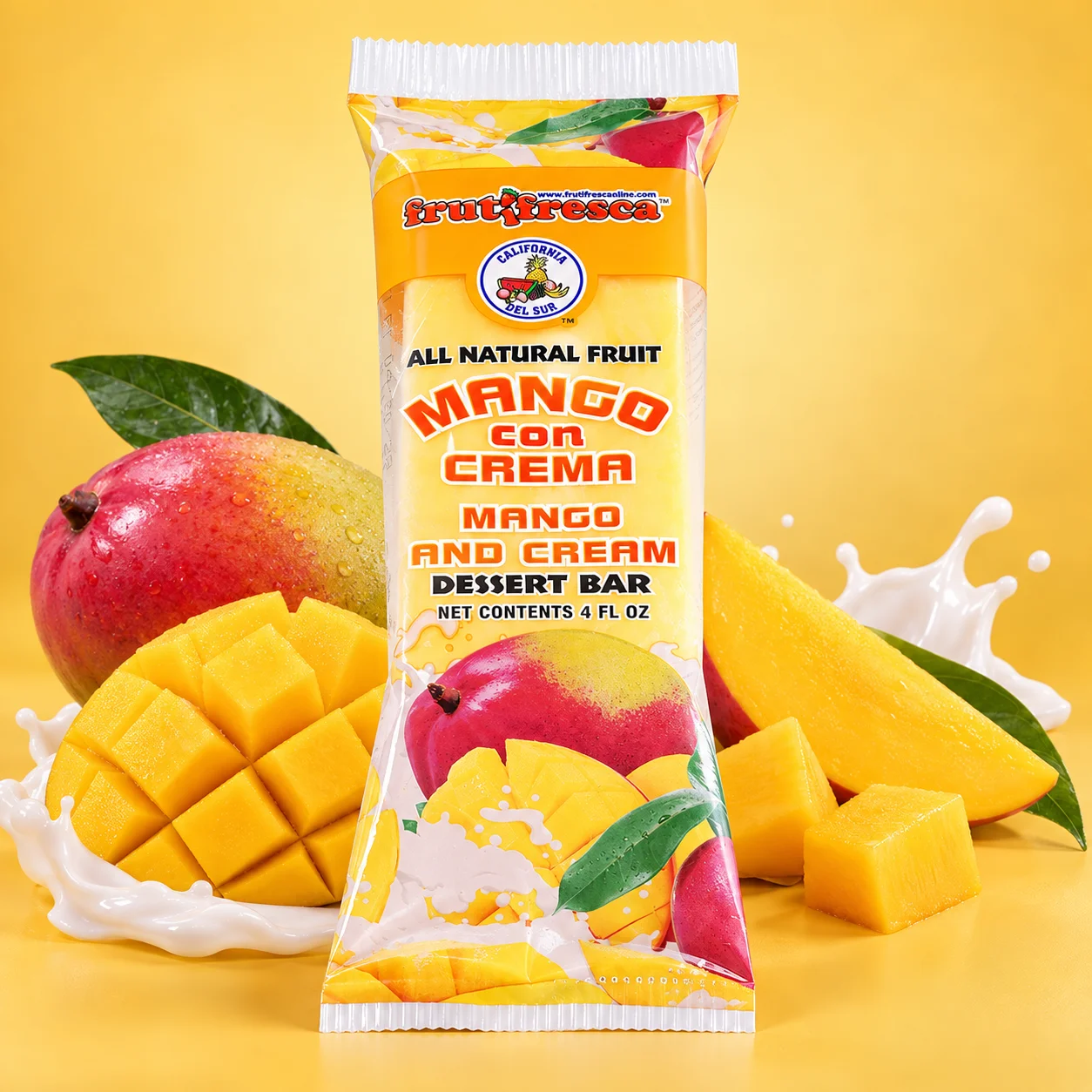 Paleta con Crema Mango
