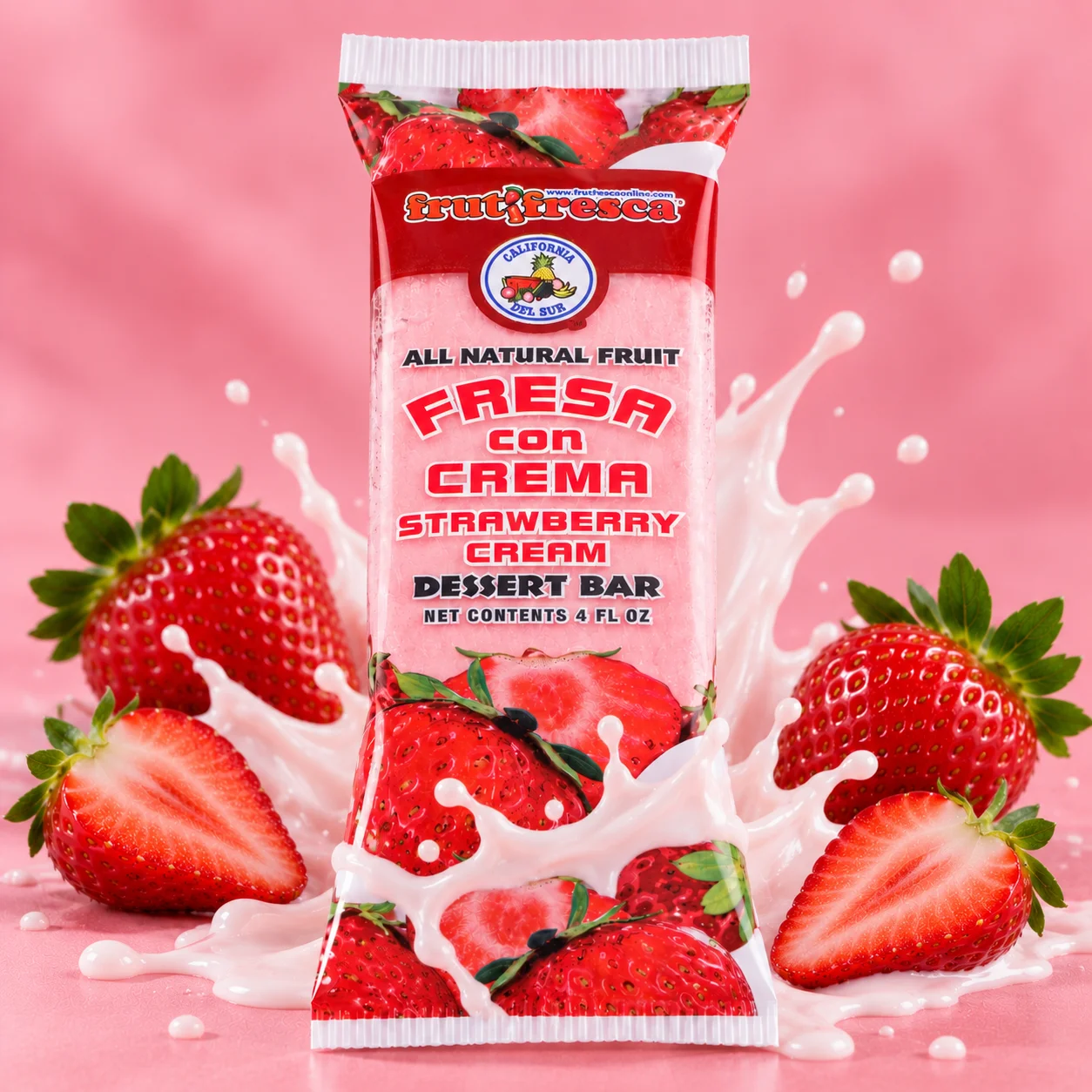 Paletas con crema FrutiFresca