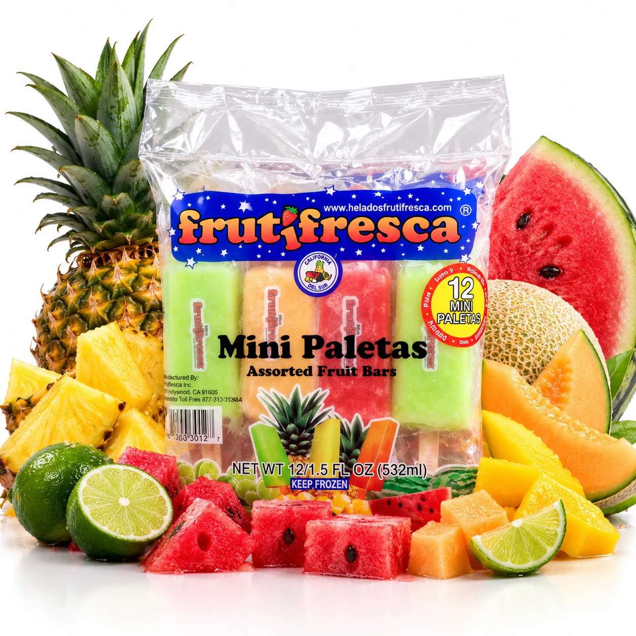 Mini Paletas de Frutas FrutiFresca FrutiFresca